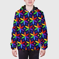 Куртка с капюшоном мужская Holi Flowers, цвет: 3D-черный — фото 2