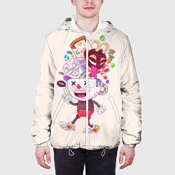 Куртка с капюшоном мужская Cuphead: Street Art, цвет: 3D-белый — фото 2