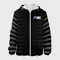 Куртка с капюшоном мужская BMW M BLACK & GREY, цвет: 3D-белый