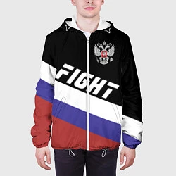 Куртка с капюшоном мужская Fight Russia, цвет: 3D-белый — фото 2