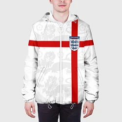 Куртка с капюшоном мужская Сборная Англии, цвет: 3D-белый — фото 2