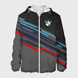 Куртка с капюшоном мужская BMW BRAND COLOR, цвет: 3D-белый
