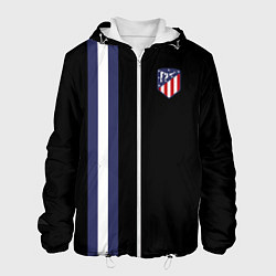 Куртка с капюшоном мужская FC Atletico Madrid: Blue Line, цвет: 3D-белый
