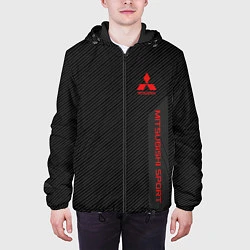 Куртка с капюшоном мужская Mitsubishi: Sport Line, цвет: 3D-черный — фото 2