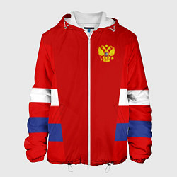 Куртка с капюшоном мужская Russia: Sport Tricolor, цвет: 3D-белый