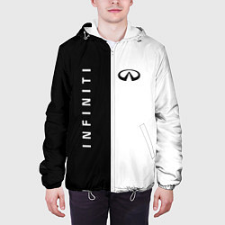 Куртка с капюшоном мужская Infiniti: Black & White, цвет: 3D-белый — фото 2