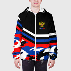 Куртка с капюшоном мужская Россия: Камуфляж, цвет: 3D-белый — фото 2