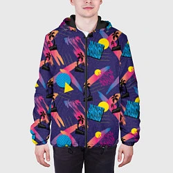 Куртка с капюшоном мужская Miami 80s, цвет: 3D-черный — фото 2