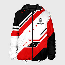 Куртка с капюшоном мужская R6S: Asimov Red Style, цвет: 3D-черный
