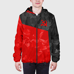 Куртка с капюшоном мужская USSR: Poly Sport, цвет: 3D-черный — фото 2