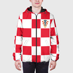 Куртка с капюшоном мужская Сборная Хорватии: Домашняя ЧМ-2018 цвета 3D-черный — фото 2