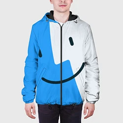 Куртка с капюшоном мужская Mac OS Smile, цвет: 3D-черный — фото 2