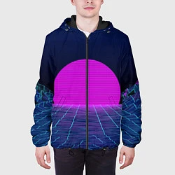 Куртка с капюшоном мужская Digital Sunrise, цвет: 3D-черный — фото 2