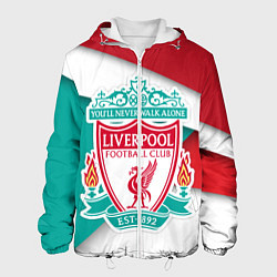Куртка с капюшоном мужская FC Liverpool цвета 3D-белый — фото 1