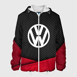 Куртка с капюшоном мужская Volkswagen: Grey Carbon, цвет: 3D-белый
