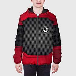 Куртка с капюшоном мужская Skoda: Metal Sport, цвет: 3D-черный — фото 2