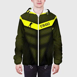 Куртка с капюшоном мужская CS:GO Yellow Carbon, цвет: 3D-белый — фото 2