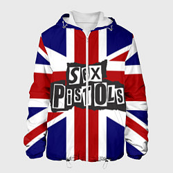 Куртка с капюшоном мужская Sex Pistols UK, цвет: 3D-белый