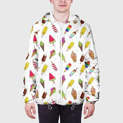 Куртка с капюшоном мужская Summer Mix, цвет: 3D-белый — фото 2