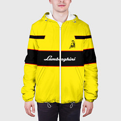 Куртка с капюшоном мужская Lamborghini Style, цвет: 3D-белый — фото 2