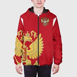 Куртка с капюшоном мужская Сборная России: эксклюзив, цвет: 3D-черный — фото 2