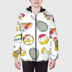 Куртка с капюшоном мужская Sport Life, цвет: 3D-черный — фото 2