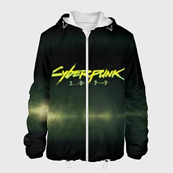 Куртка с капюшоном мужская Cyberpunk 2077, цвет: 3D-белый