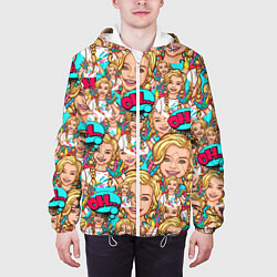 Куртка с капюшоном мужская Pop art, цвет: 3D-белый — фото 2