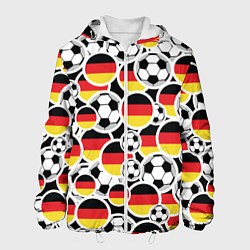 Куртка с капюшоном мужская Германия: футбольный фанат, цвет: 3D-белый