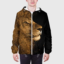Куртка с капюшоном мужская Песчаный лев, цвет: 3D-белый — фото 2