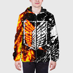 Куртка с капюшоном мужская АТАКА ТИТАНОВ цвета 3D-черный — фото 2