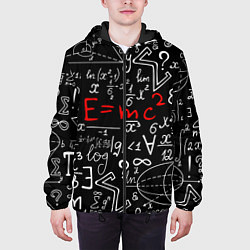Куртка с капюшоном мужская Формулы физики, цвет: 3D-черный — фото 2