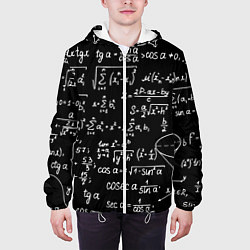 Куртка с капюшоном мужская Алгебраические формулы, цвет: 3D-белый — фото 2
