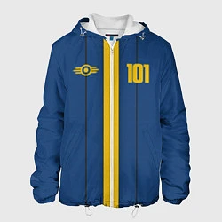 Куртка с капюшоном мужская Fallout: Vault 101, цвет: 3D-белый