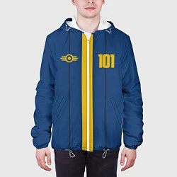 Куртка с капюшоном мужская Fallout: Vault 101, цвет: 3D-белый — фото 2