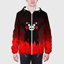 Куртка с капюшоном мужская Kumamon: Hell Flame, цвет: 3D-белый — фото 2