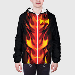 Куртка с капюшоном мужская PUBG: Hell Flame, цвет: 3D-белый — фото 2