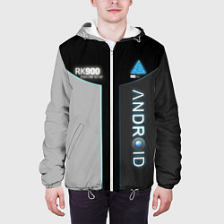 Куртка с капюшоном мужская Detroit: Android RK900, цвет: 3D-белый — фото 2