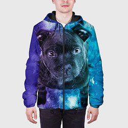 Куртка с капюшоном мужская Милый пёс, цвет: 3D-черный — фото 2