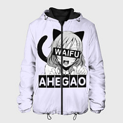 Куртка с капюшоном мужская Ahegao Waifu, цвет: 3D-черный