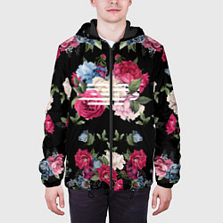 Куртка с капюшоном мужская Big Bang: Flower Road, цвет: 3D-черный — фото 2