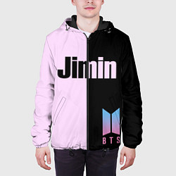 Куртка с капюшоном мужская BTS Jimin, цвет: 3D-черный — фото 2