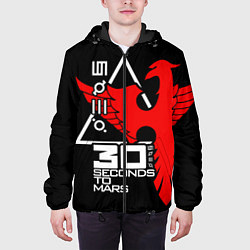 Куртка с капюшоном мужская 30 Seconds to Mars, цвет: 3D-черный — фото 2