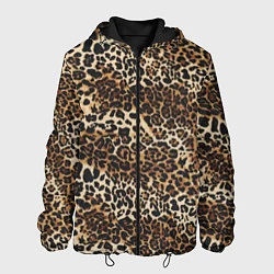 Куртка с капюшоном мужская Шкура леопарда, цвет: 3D-черный