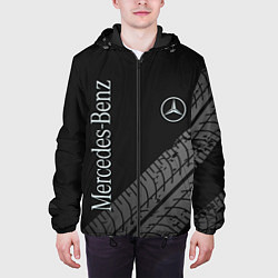 Куртка с капюшоном мужская Mercedes AMG: Street Style, цвет: 3D-черный — фото 2