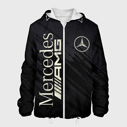 Куртка с капюшоном мужская Mercedes AMG: Black Edition, цвет: 3D-белый