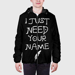 Куртка с капюшоном мужская Your name, цвет: 3D-черный — фото 2