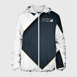 Куртка с капюшоном мужская Mass Effect N7, цвет: 3D-белый