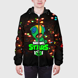 Куртка с капюшоном мужская BRAWL STARS НОВОГОДНИЙ, цвет: 3D-черный — фото 2
