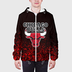 Куртка с капюшоном мужская CHICAGO BULLS, цвет: 3D-белый — фото 2